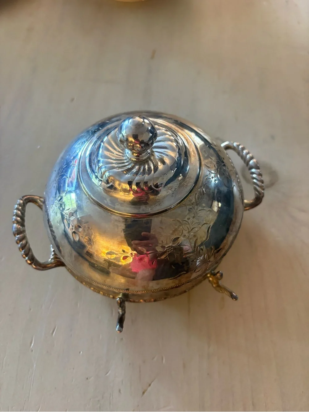 Antique Pairpoint Mfg Co Quadruple Silver Plate Domed Butter Dish Cooler 5166